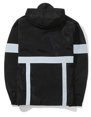 Image of perdontoo Mens Casual Windbreakers Lightweight Drawstring Hooded Jackets