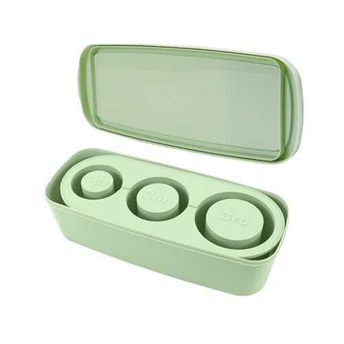 Molde para cubos de hielo de silicona con tapa verde miniatura 6