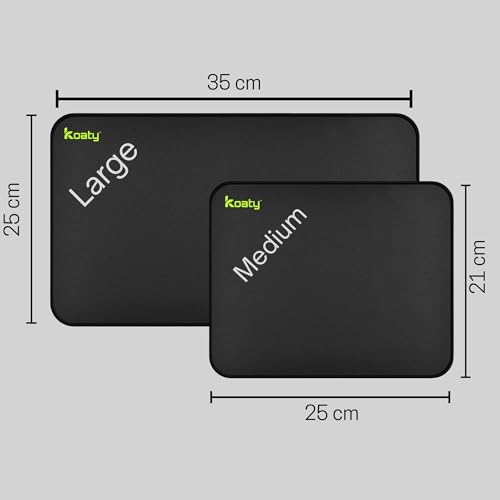 Image of Ultra-Smooth 350mm x 250mm Large Size Mousepad -3mm Thick Durable Stitched Edges, Non-Slip Rubber Base, Spill-Resistant, Perfect for Work, Gaming, and Home Office Pack of 5