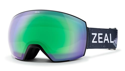 Zeal Optics Hangfire Ski & Snowboard Goggle for Men & Women, OTG, Anti-Fog, Dark Seas/Jade Mirror