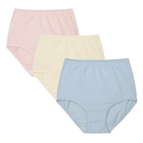 Vanity Fair Women's Perfectly Yours Classic Cotton Full Brief Panties, Cotton Underwear, 3 Pack, CPB Multi, Size 7