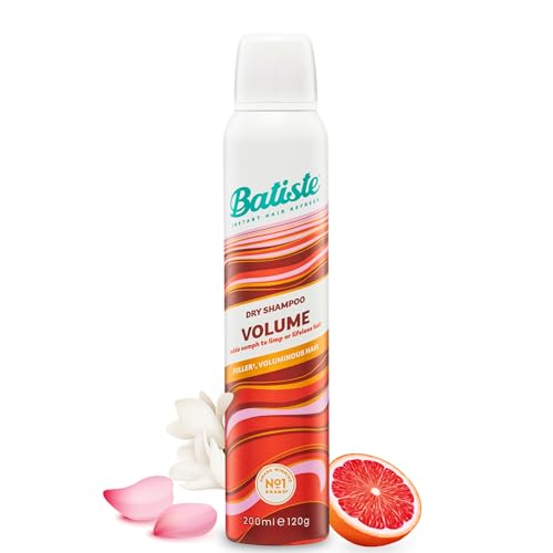 Batiste Volume Dry Shampoo 200mL - Melon, Grapefruit & Apple Scent, Instantly Volumises & Refreshes Oily Hair, No Residue, Collagen-Infused for Extra Lift, Ideal On-the-Go Haircare