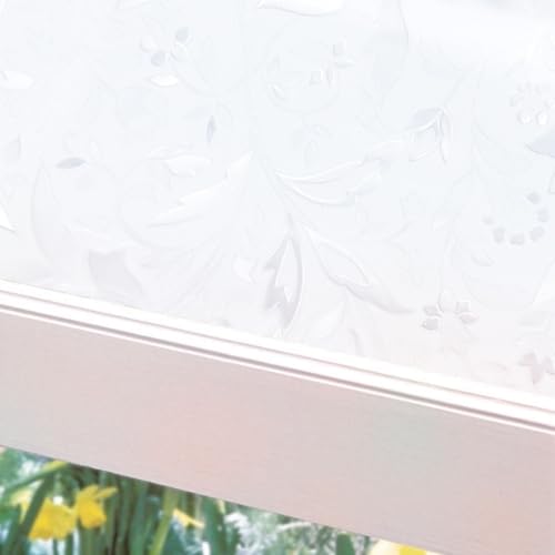 Vinilo adhesivo frosted con patrón de tulipán 200x45 cm miniatura 2