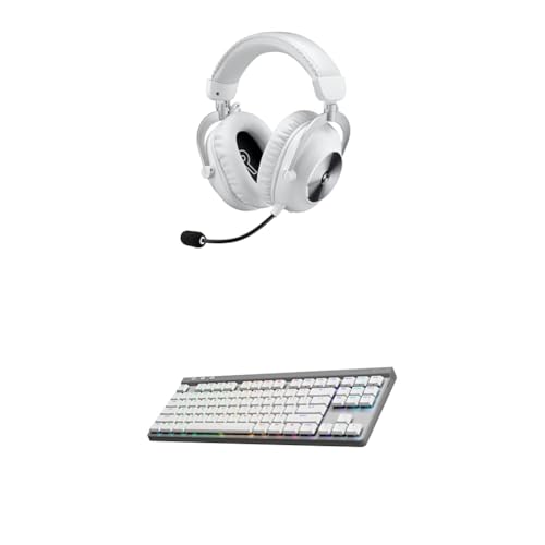 Image of Logitech G Pro X 2 Lightspeed Wireless Gaming Headset + G515 TKL Wireless Gaming Keyboard Bundle (Tactile) - White