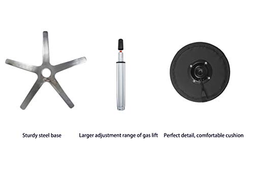 Antlu Rolling Stool Swivel Chair For Office Medical Salon Tattoo Kitchen Massage Work,Adjustable Height Hydraulic Stool With Wheels (Black) #TOP6