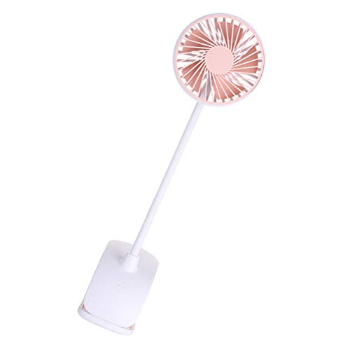1 peça criativa 1200 mAh USB pequeno clipe ventilador desktop para crianças verão meninas (rosa)