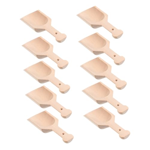 MOKKHNB 10個 風小型木製ティースプーン 多機能カーニバル用木製スプーン コーヒーや砂糖用 キッチンアクセサリー 家用耐久性自然 素材