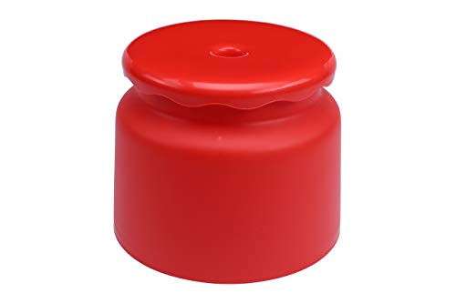 Image of All Time Plastics Frosty Bathroom Stool, Red