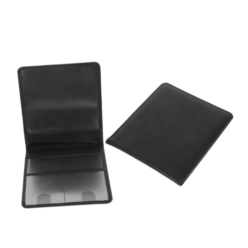 Porte-cartes d'immatriculation Zerodeko compact en PU noir pour ranger vos papiers