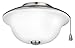 NuTone LK20FWBS Light Kit with Traditional Frosted White Bowl, Brushed Steel Trim