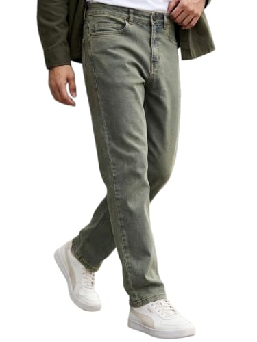 Image of Urbano Fashion Men's Straight Fit Heavy Washed Jeans Stretchable