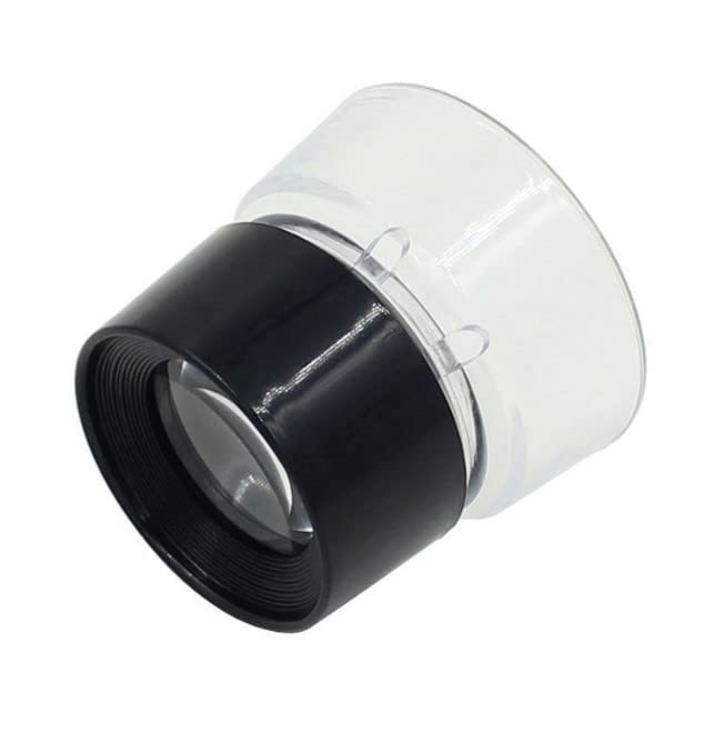 Image of Othmro 1Pcs 10X Magnifier Lens, Photographer's Eye Loupe, Diameter 0.98inch Black Round Page Magnifying Lens, Small Magnifying Glass for Small Prints Book Magazines Newspaper Reading