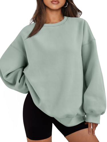 Image of EFAN Womens Oversized Sweatshirt Crewneck Sweater Casual Fall Outfits 2026 | Fleece Lined Stretchy Hoodies Basic Comfort Clothes Loose Maternity Workout Gym Lounge Wear Winter Airport Fashion
