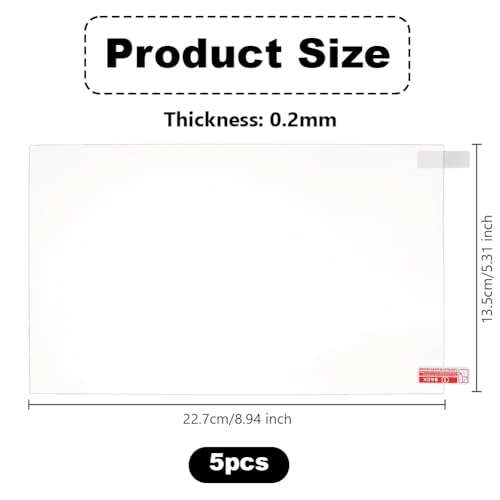 OLYCRAFT 5 Stück LCD Displayschutzfolie 22.7x13.5cm Kratzfeste Schutzfolien 3D Drucker LCD Displayschutzfolie Displayschutzfolie 0.2mm Dick Zum Schutz des Displays