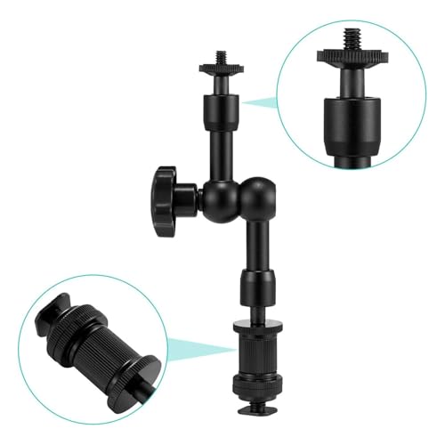 Image of 7 inch Mini Articulating Arm | Adjustable Magic Arm with 1 /4 inch Tripod Screw for DSLR Camera, LED Light, Monitor, Mic | Photography Accessories