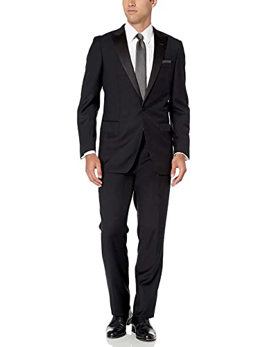 Adam Baker Men's 2-Piece Slim Fit Peak Lapel Formal Tuxedo Suit Set