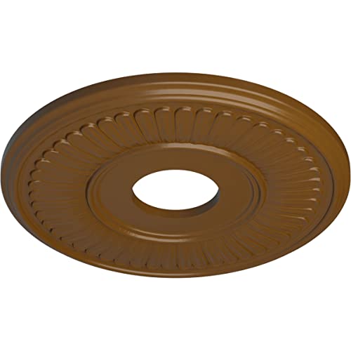 Image of Ekena Millwork CM15BESTF 15 3 /4 inchOD x 3 7 /8 inchID x 3 /4 inchP Berkshire Ceiling Medallion, Smokey Topaz