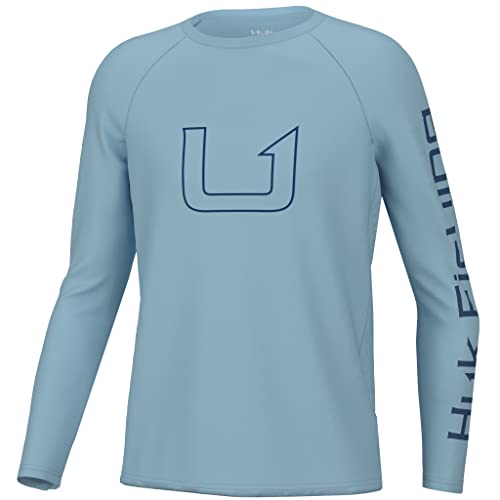 Image of HUK Boys Pursuit Solid Long Sleeve Shirt, Fishing Shirt for Kids