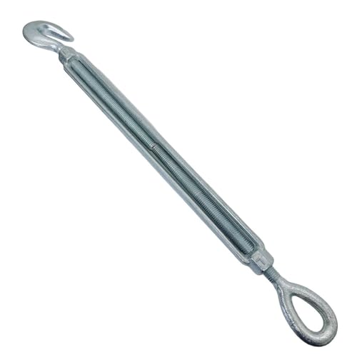 1/2" x 12" Tensor Gancho Ojal Pulley Galvanizado Forjado en Caliente Capacidad 1500 Lb 4 Piezas miniatura 2