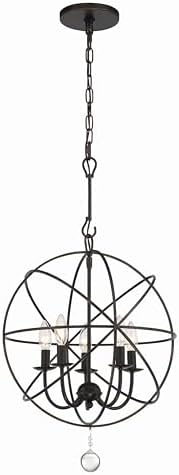 Crystorama Solaris 5 Light English Bronze Mini Chandelier