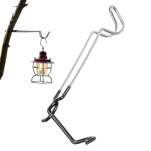 Colgadores de Linterna para Uso Exterior - Soporte para Ganchos de Lámpara,Colgador de Lámpara para Senderismo con Ahorro de Espacio - para Jardín Trasero Camping Jardín Senderismo Picnic Patio Cerca