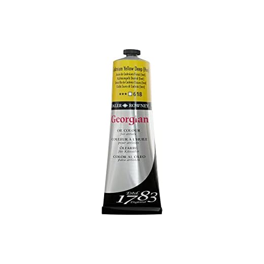 Daler Rowney Georgian - Pintura al óleo - magníficos colores - 225 ml - Amarillo cadmio oscuro