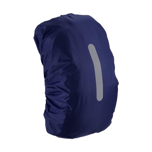 M METERXITY Backpack Rain Cover - Waterproof Lightweight Cover with Vertical Reflective Strap, Apply to Cycling/Hiking/Mountain Climbing (30-40L, S, Dark Blue)