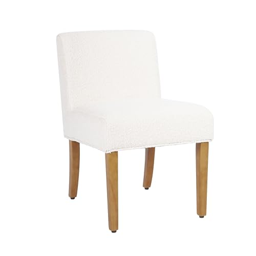 Image of HomePop Low Back Dining Chair - Cream Boucle (Single Pack)