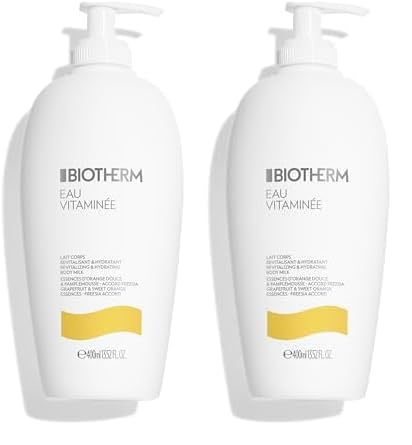 Biotherm Eau Vitaminee Body Milk, feuchtigkeitsspendende Körperlotion für Damen, revitalisierende Körpermilch mit Life Plankton und Panthenol, für ein geschmeidiges Hautgefühl, 400 ml (Packung mit 2)