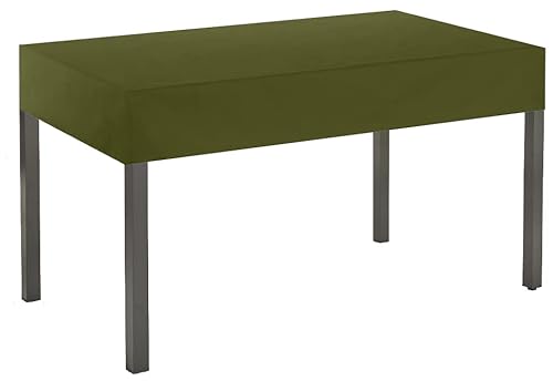 KaufPirat Premium Abdeckplane 195x100x15 cm Gartenmöbel Gartentisch Hülle Abdeckung Haube Schutzhülle Abdeckhaube 6.000 mm Wasserbeständigkeit Olivgrün Cover