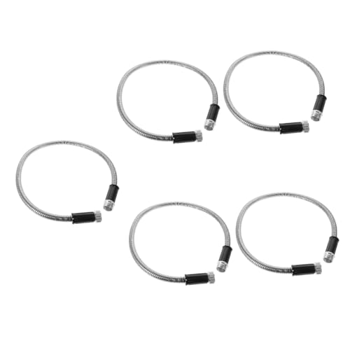 manguera extensible super ventas - últimas unidades 6 TOYANDONA 5 Piezas Manguera Metálica de Jardín Extensión Flexible Inoxidable con Juntas de Resistente Pinchazos y Compatible con Conexiones...