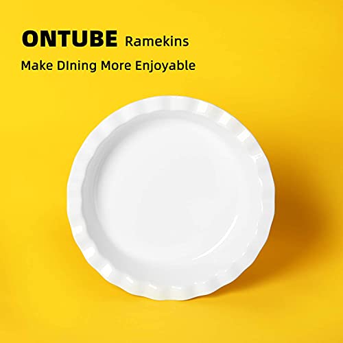 Ontube 10.5-Inch Deep Pie Pans 50Oz, Ceramic Large Round Pie Tins For Baking, (White 2 Pieces) #TOP5