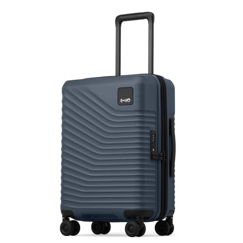 Image of Coolife Luggage Carry-On, Lightweight PC Hardside Suitcase, 20-Inch, Black | Expandable Carry-On, Dual Spinner Wheels, TSA-Approved Lock, Upgraded PC Hardshell, Durable Travel Suitcase