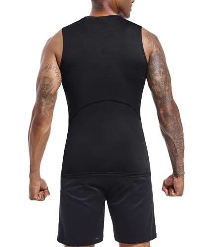 Holure Men's 5 Pack Compression Tank Tops Athletic Muscle Tee Fitness Bodybuilding Sleeveless T-Shirt3