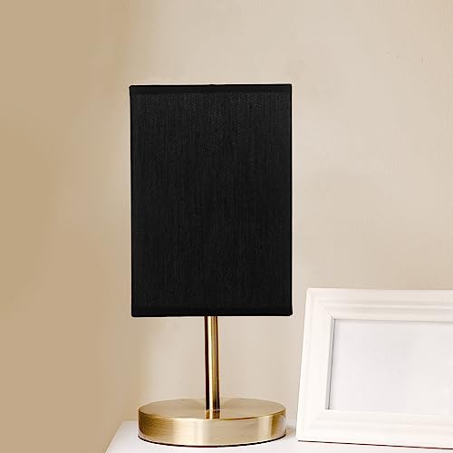 Luxshiny Square Black Table Lamp Shade - Decorative Lampshade for E27 Bulbs, Removable and Easy to Clean, Stylish Design for Bedroom, Living Room, Office, and Home Decor - Image 5