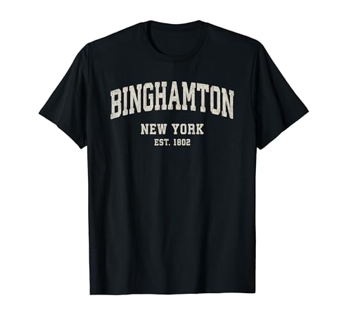 Binghamton New York NY Vintage Athletic Sports T-Shirt