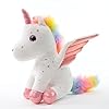Sew Butiful 8" Unicorn Stuffed Animal - Cute Plush Toy Gift for 3-8 Years Old Girls, Soft Birthday Present for Baby, Toddler, Kids, Decor (White) #2