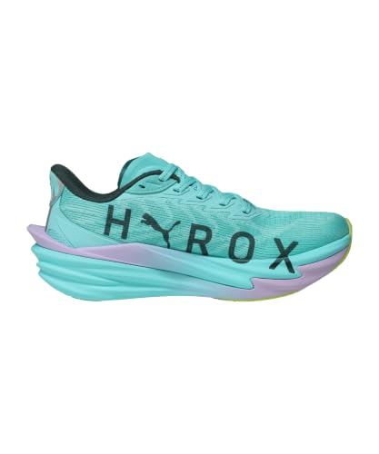 PUMA Deviate Nitro 4 Hyrox Chaussures de Running Chaussure de Running sans stabilisateurs Femmes Turquoise - Intense Mint-Light Lavender 38,5