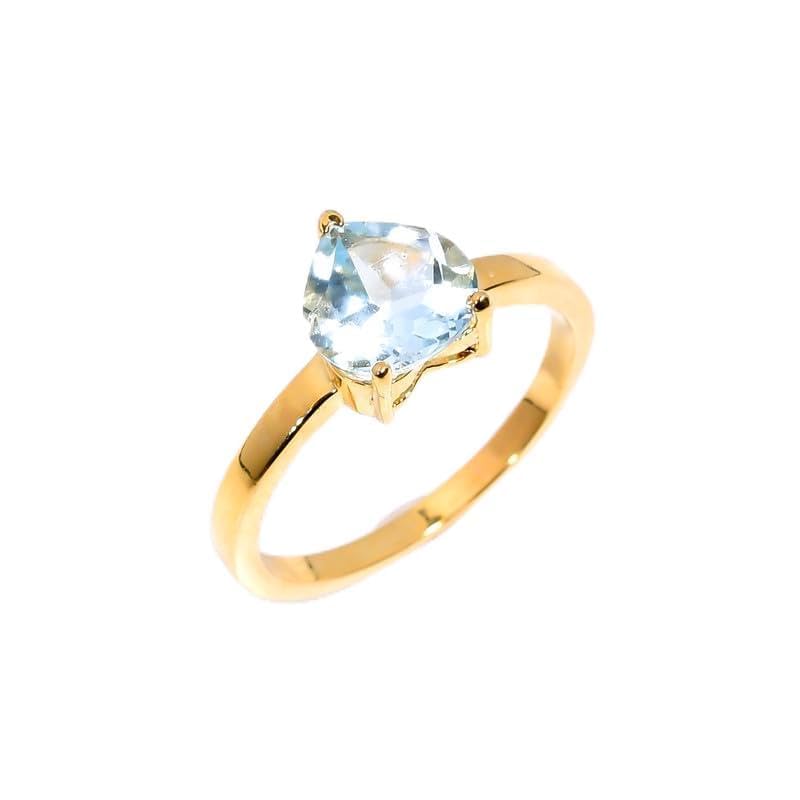 Bague en argent 925 topaze naturelle cœur d'exception fait main