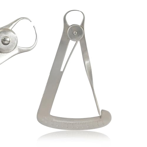 MUSAMED German Grade Stainless Steel Iwanson Dental Orthodontic Gauge | Measuring Gauge Caliper 0-10mm | Dentist Lab Measuring Instruments Tool Dental Instruments for Rubber, Metal, or Leather Sheets