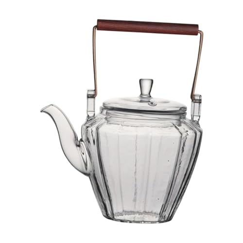 FytStycale Tetera de Vidrio Estufa Té Té Té Resistente Al Calor de Té de Kung Fu, 500ml
