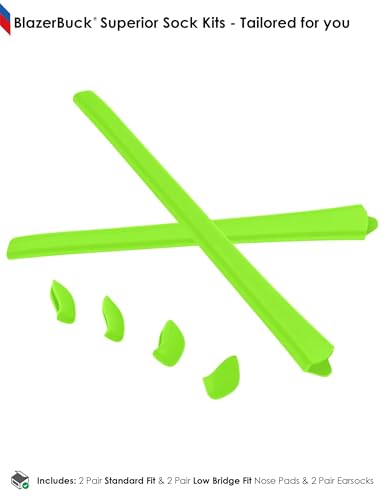 BLAZERBUCK Replacement Sock Kits Earsocks & Nosepieces for Oakley Flak Draft OO9364 Sunglasses4