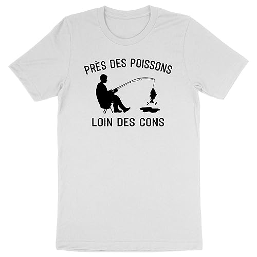 T shirt Près des Poissons en coton bio respirant imprimé en France pour homme