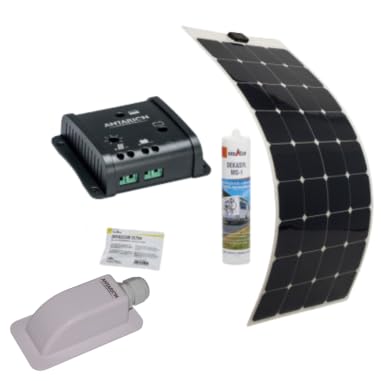 Pack ANTARION Panneau Solaire Souple 150W Camping car Van Life + régulateur solaire SC10