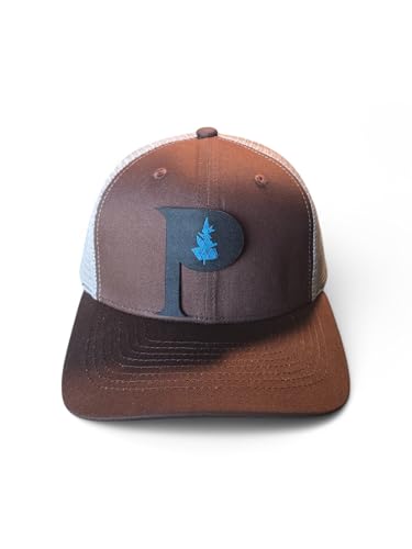 PNW P Logo Trucker Hat - Charcoal/Black Mesh: Stylish Snapback