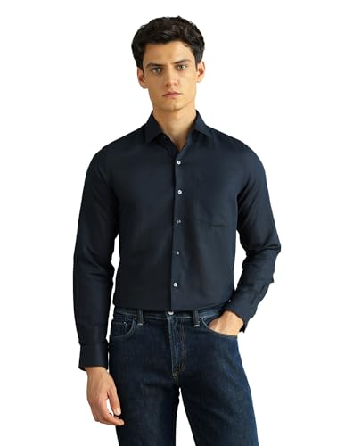 Image of Arrow Solid Slim Fit Formal Shirts for Men - Full Sleeve Shirt for Man