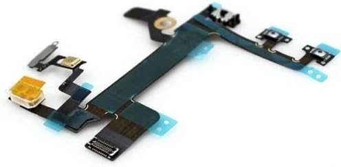 Mobofix Replacement Mute Button, Volume Button, Power Button, Led Flash Light for iPhone 5S with Flex Cable Assembly.