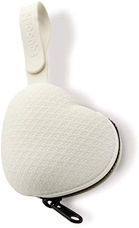 Squooshi Heart Pacifier Holder Case | BPA Free Silicone | Attaches to Strollers & Diaper Bags