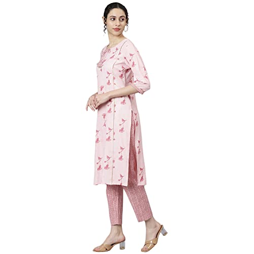 Image of NAINVISH Cotton Blend Kurti Kurta Pant for Womens | Kurtas Pant for Women | Womens Kurta Kurti Set | Best Kurtas Set for Women