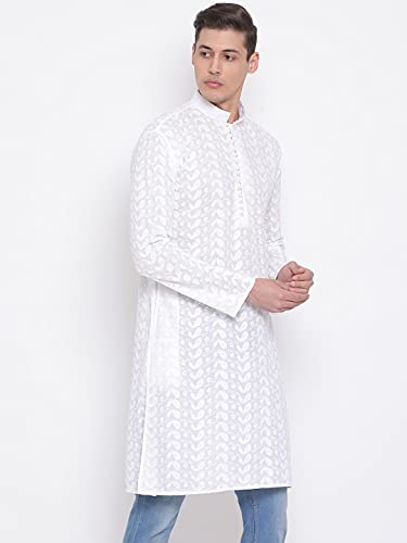 Image of VASTRAMAY Mens Pure Cotton Kurta - Elegance for Festival Ethnic Outfit For Rakhi
